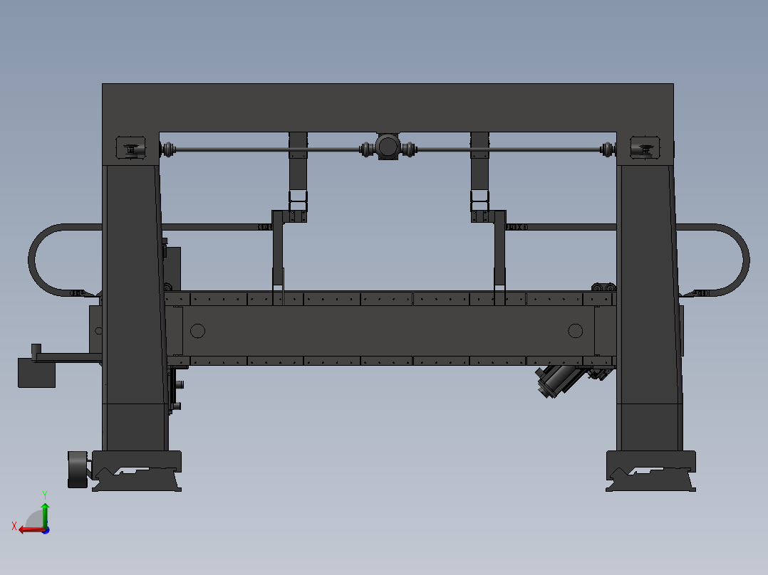 重型双头数控钻床后视图