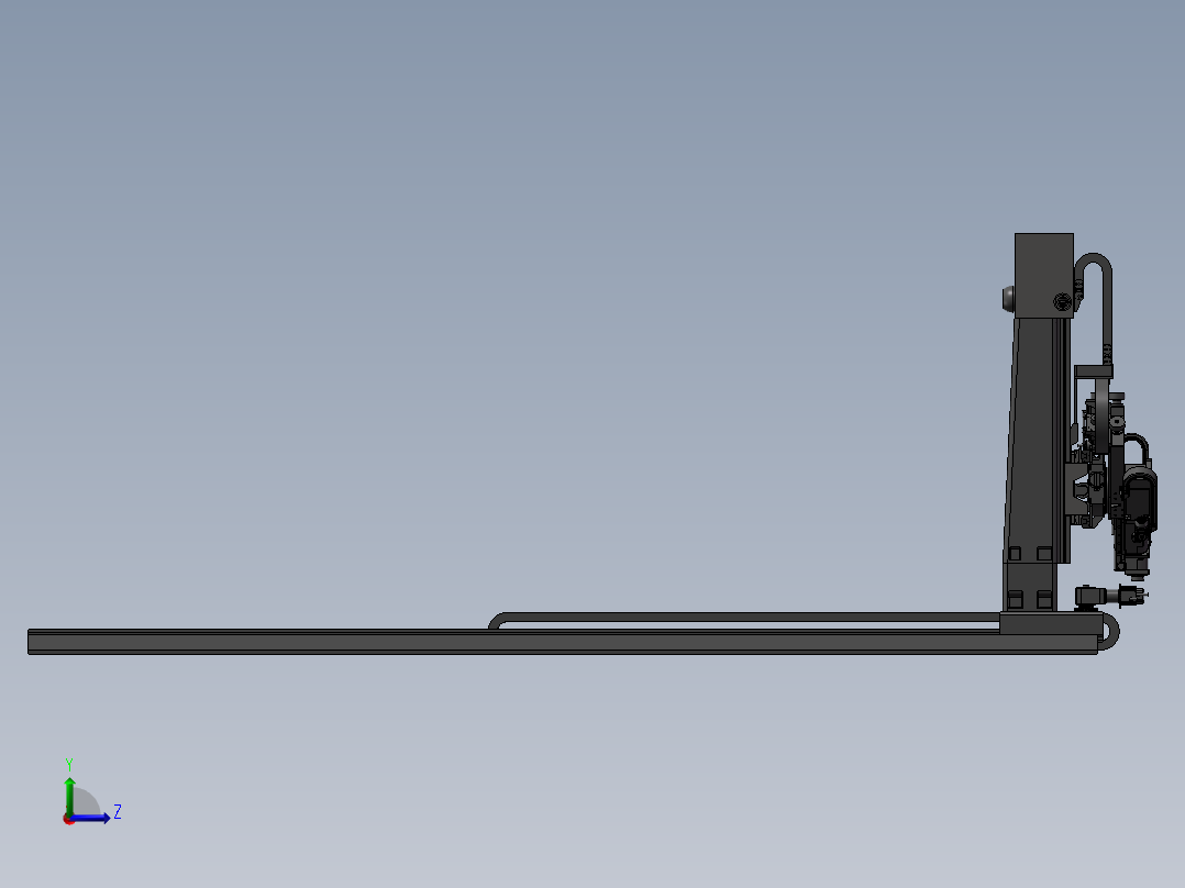 重型双头数控钻床左视图