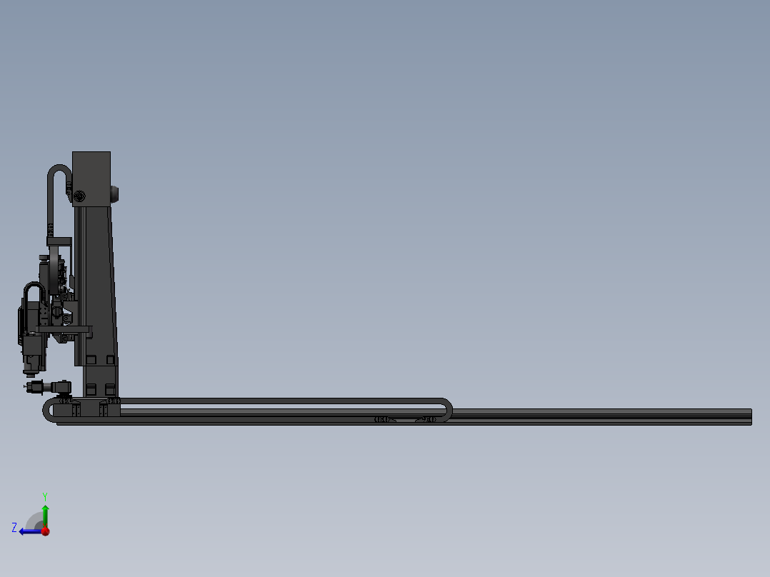 重型双头数控钻床右视图