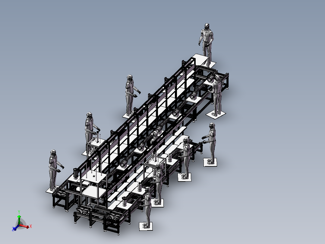 16电机组装线（电机定子、转子、罩壳组装流水线）