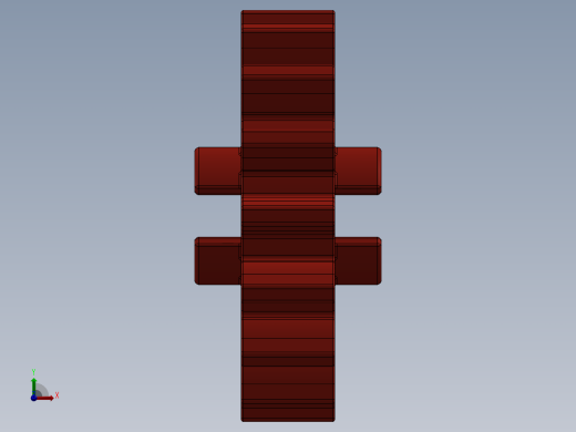 4019 - Bright Red Technic Gear 16 Tooth.SLDPRT前视缩略图