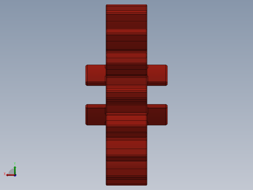 4019 - Bright Red Technic Gear 16 Tooth.SLDPRT后视缩略图