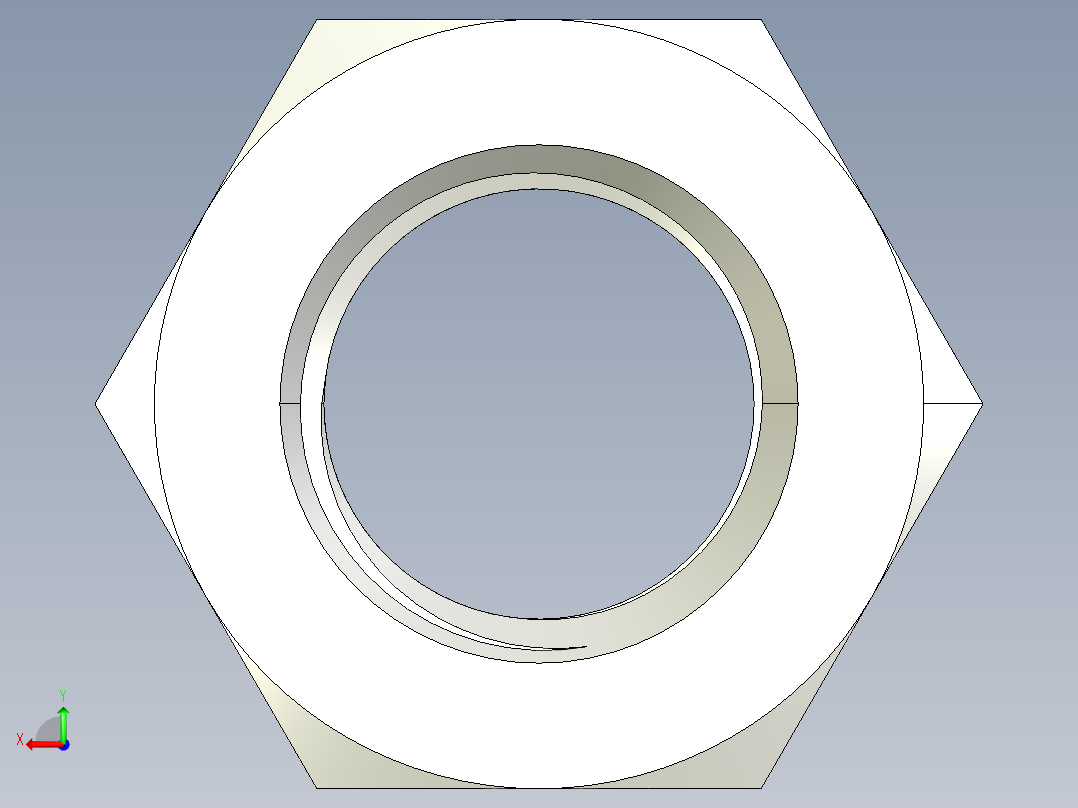 DIN 934 螺母-M45 Nut.STEP后视图