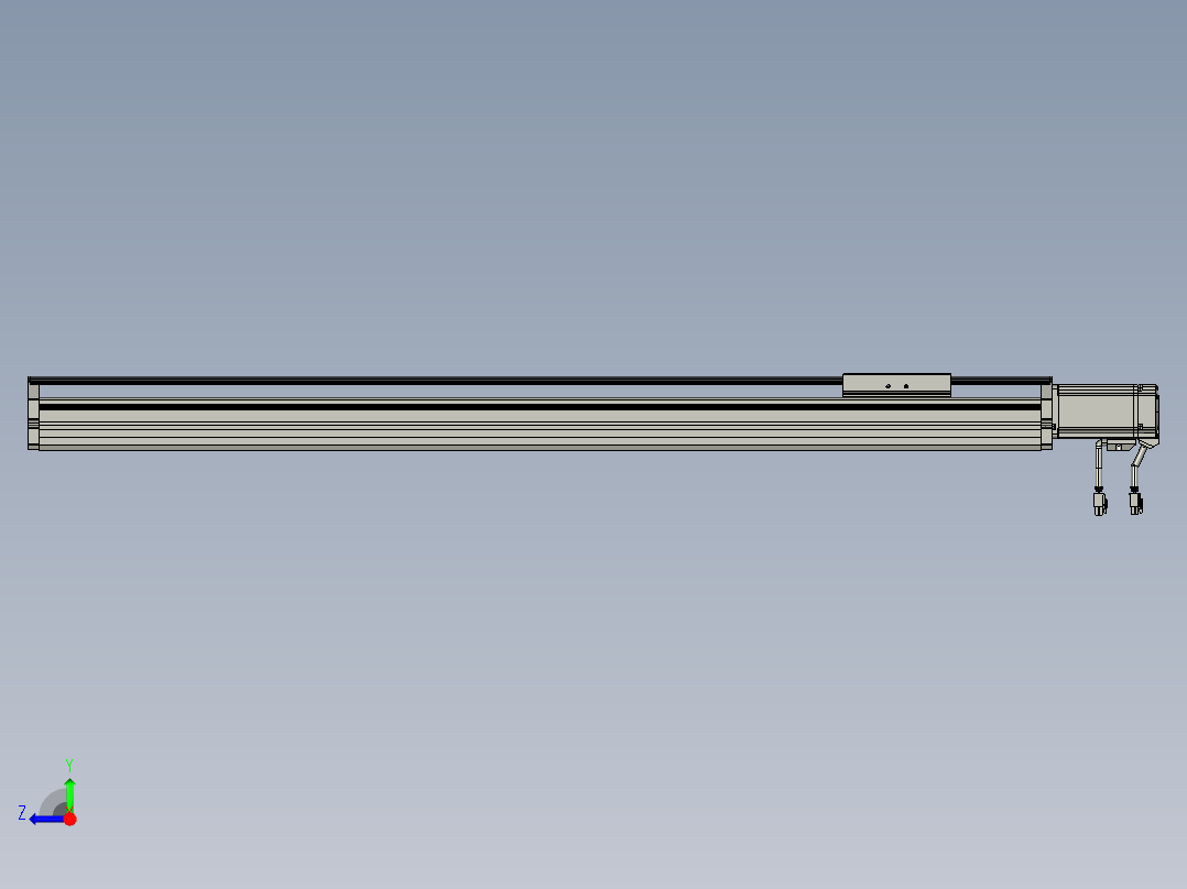 东锦丝杆传动-直线滑台模组DH120-C-S850-BC-P400W-C3右视图