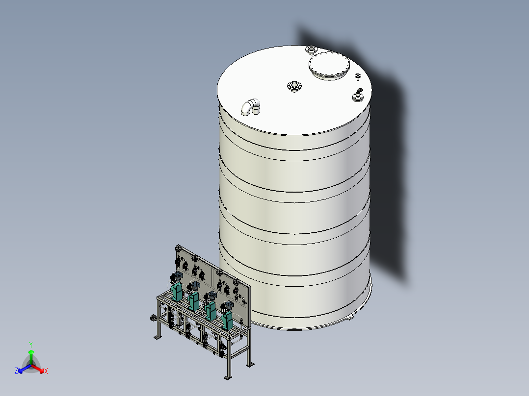 混凝剂加药站正等轴测图