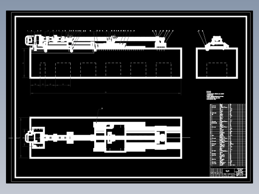 滚珠丝杠副工作台全套CAD图纸 机械设计CAD图纸DWG图纸2D图纸