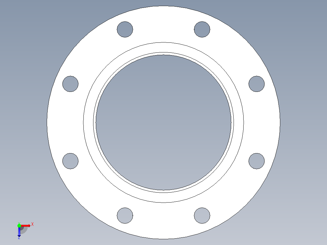 CPVC管件26-Sch80_Flange Vanstone_SOC_9854-060_6in俯视图