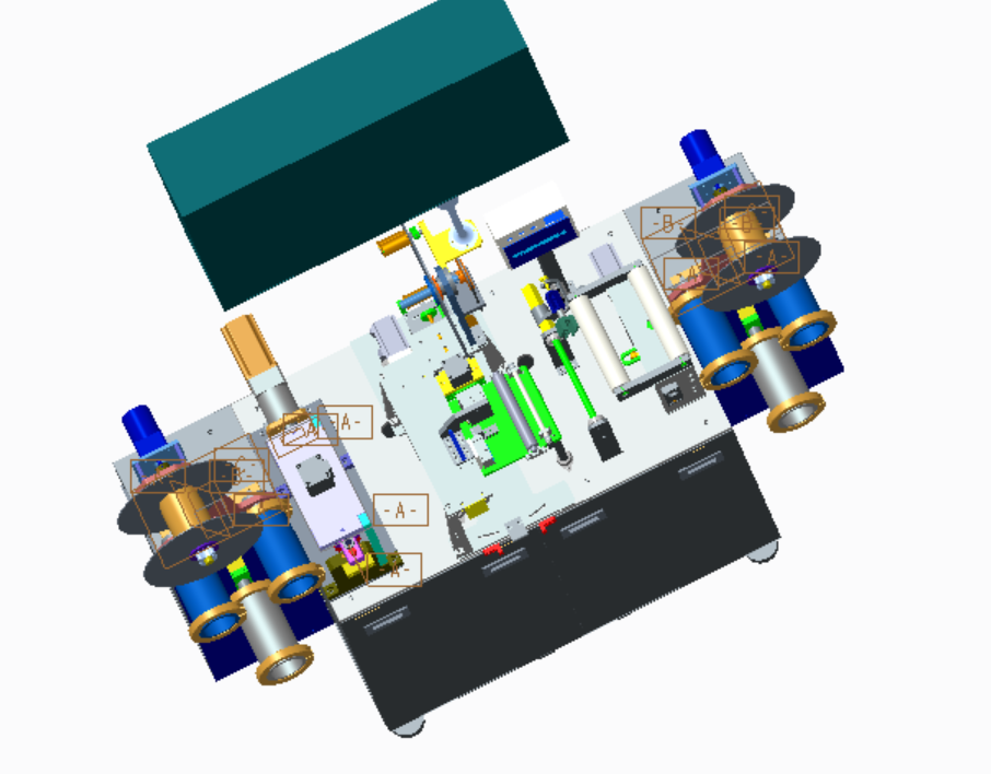 FFC贴合后打补强版设备3D模型