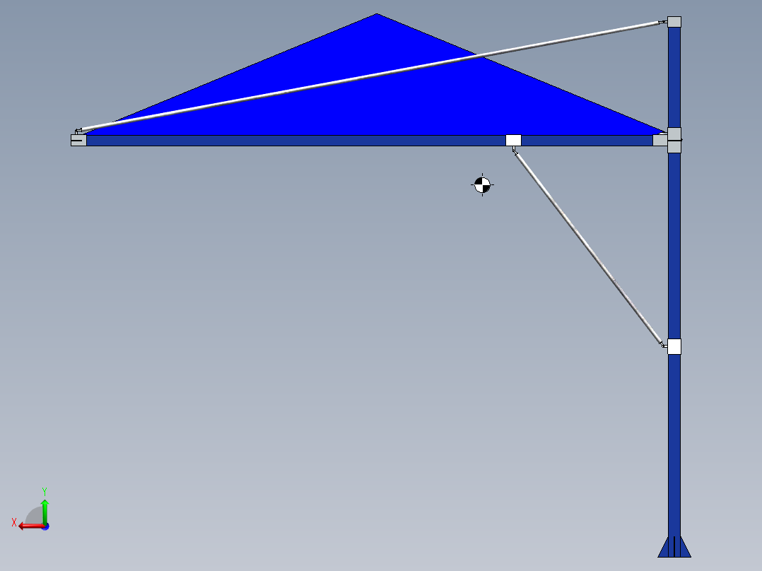 金字塔形车棚--sw后视图