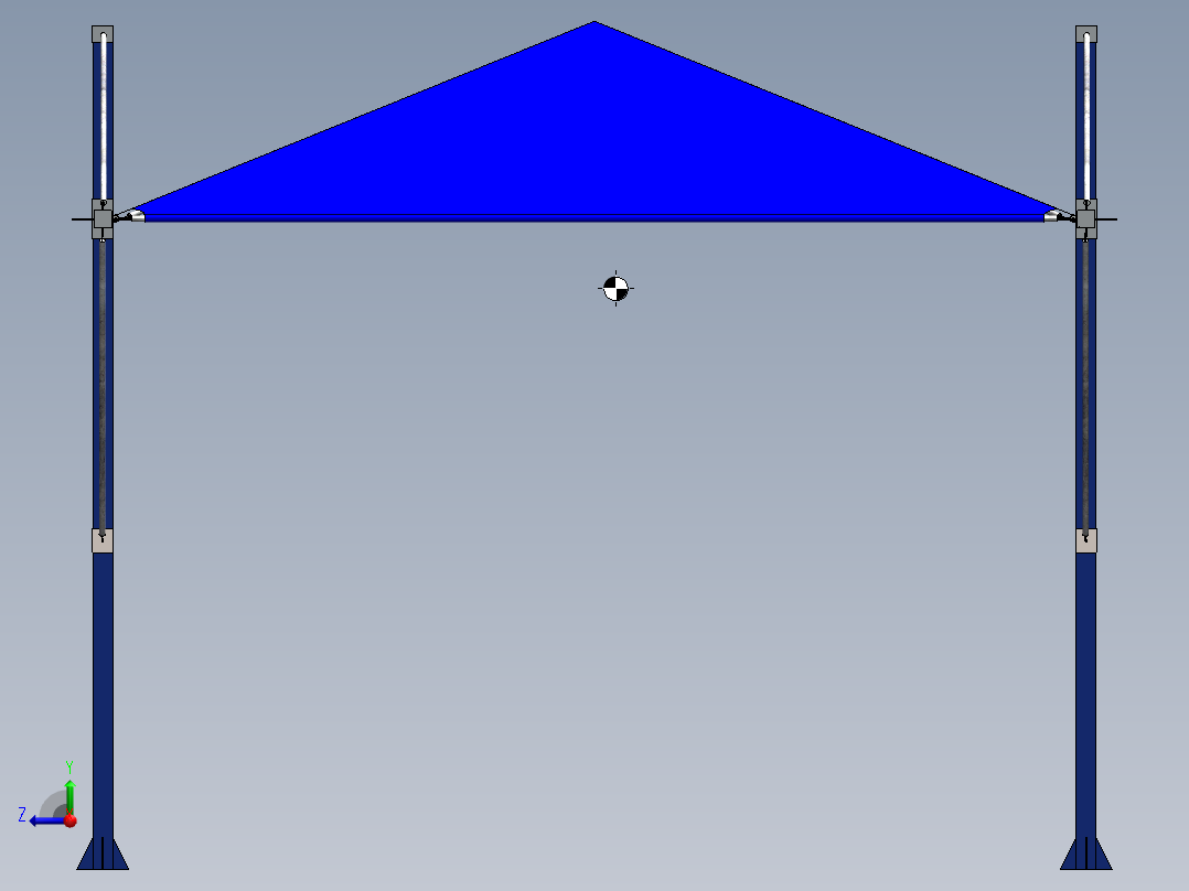 金字塔形车棚--sw右视图