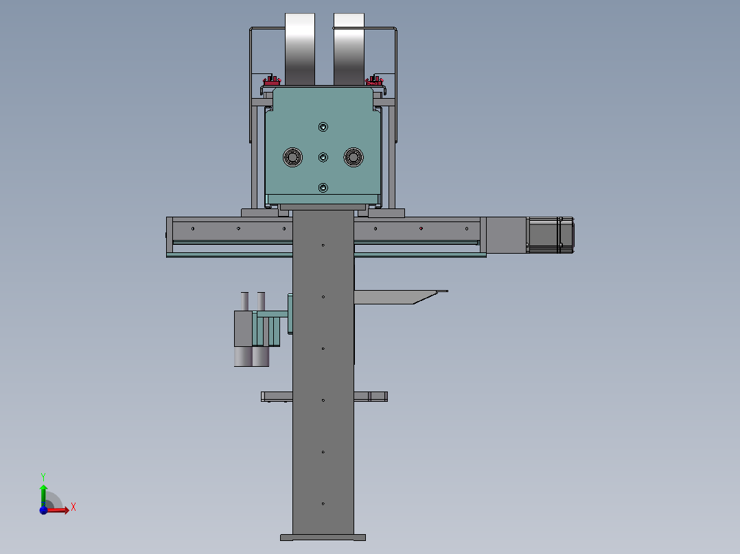 Y轴双移栽模组前视图