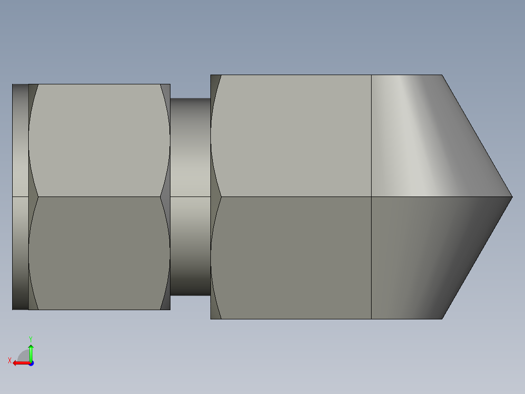 卡套式工业通用硬管接头16_dbu-s后视图