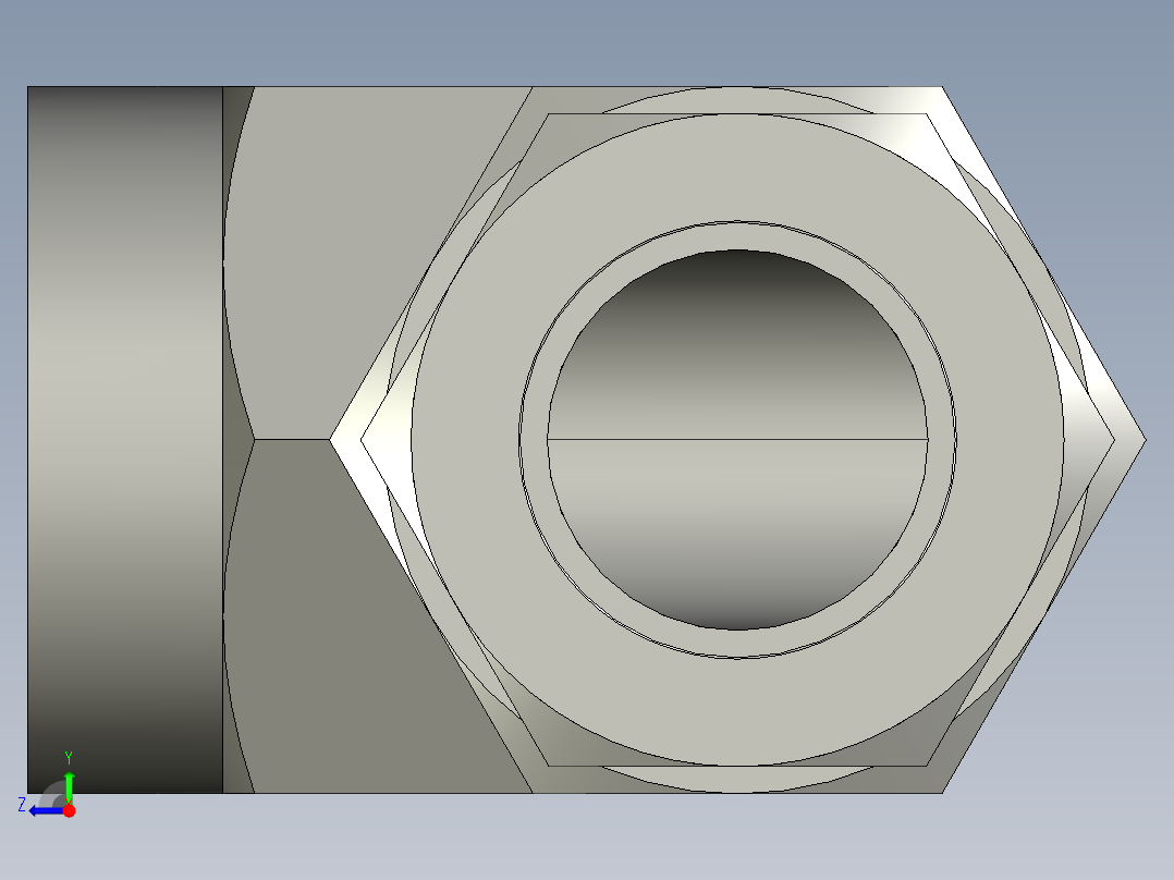 卡套式工业通用硬管接头16_dbu-s右视图