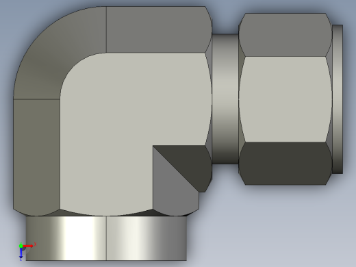 卡套式工业通用硬管接头16_dbu-s俯视缩略图