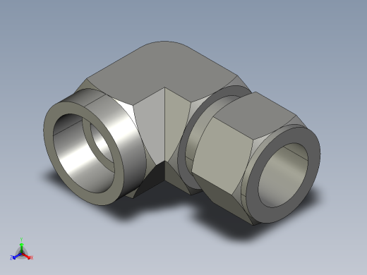 卡套式工业通用硬管接头16_dbu-s正等轴测缩略图