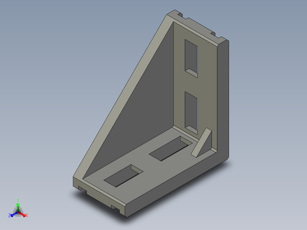 型材-BR 40X80 ANGLE BRACKET KJN529005正等轴测图