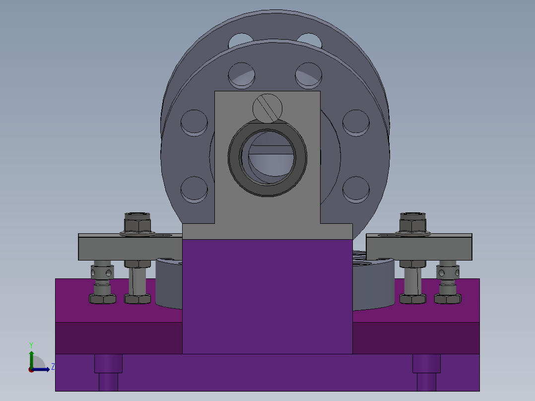 Q159-阀体零件的机械加工工艺及镗孔夹具设计【三维SolidWorks】左视图