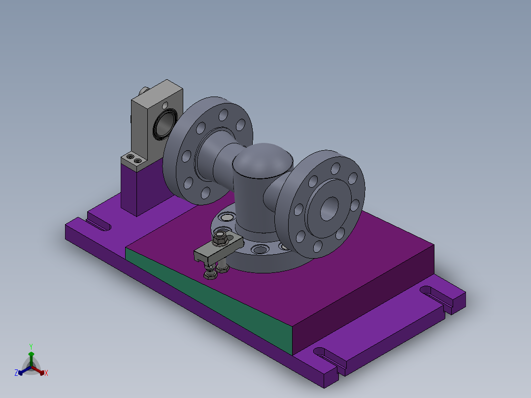 Q159-阀体零件的机械加工工艺及镗孔夹具设计【三维SolidWorks】正等轴测图