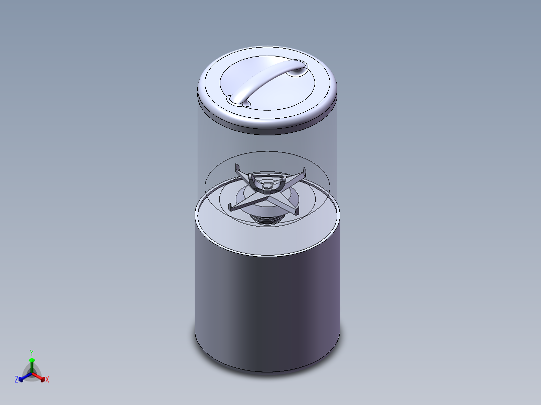 破壁机正等轴测图