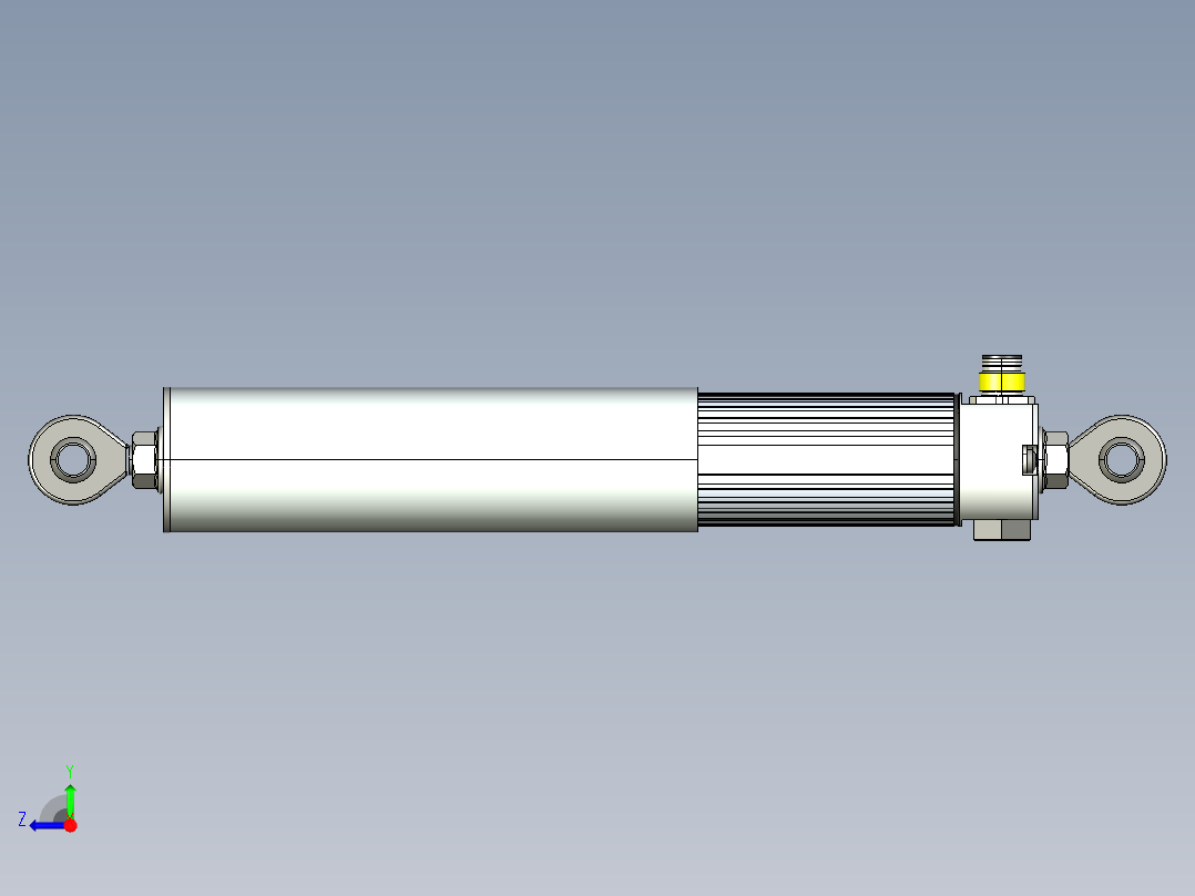 NOVOTECHNIK直线位移传感器LWX-004 系列 全金属外壳，带轴保护右视图