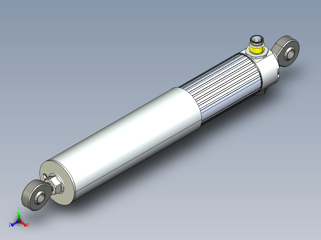 NOVOTECHNIK直线位移传感器LWX-004 系列 全金属外壳，带轴保护正等轴测图