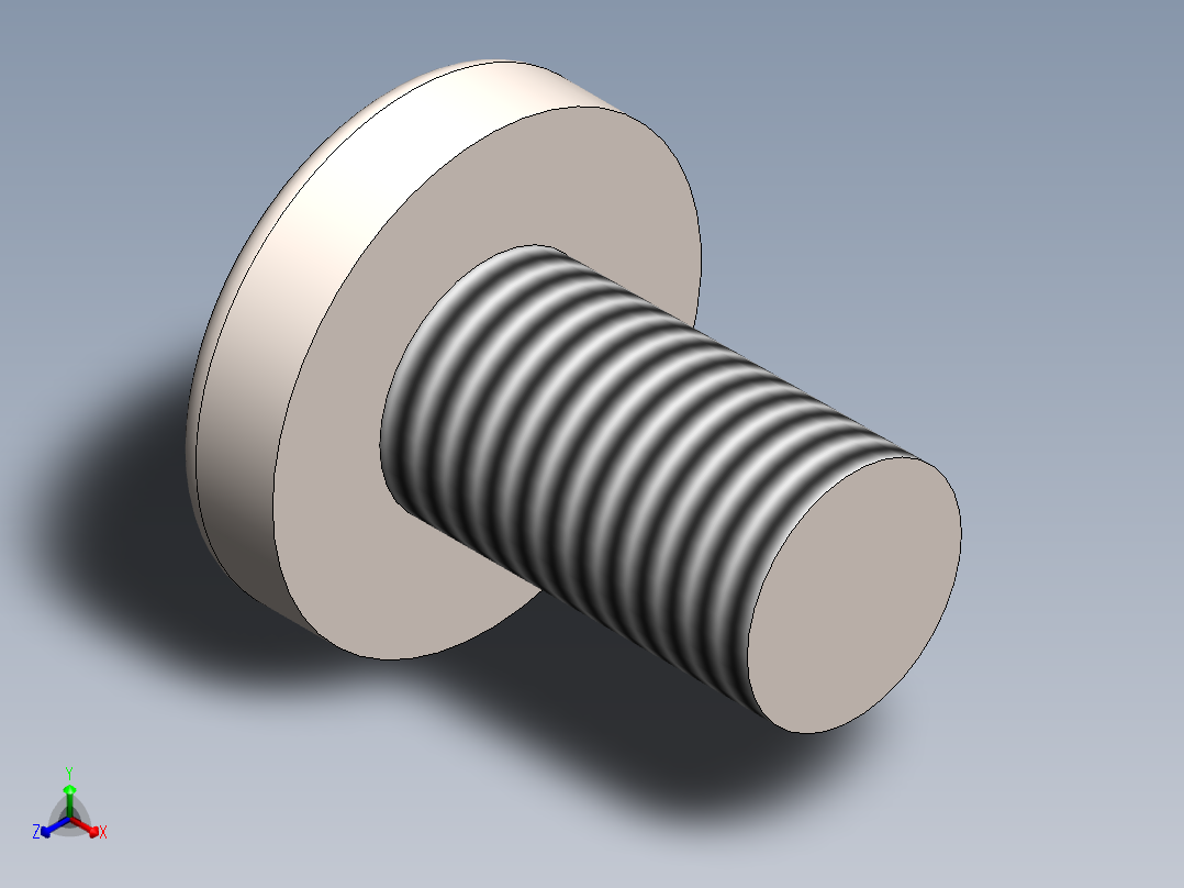 螺丝 M3.5 十字盘头-M3.5 x 6 Screw head.SLDPRT主视图