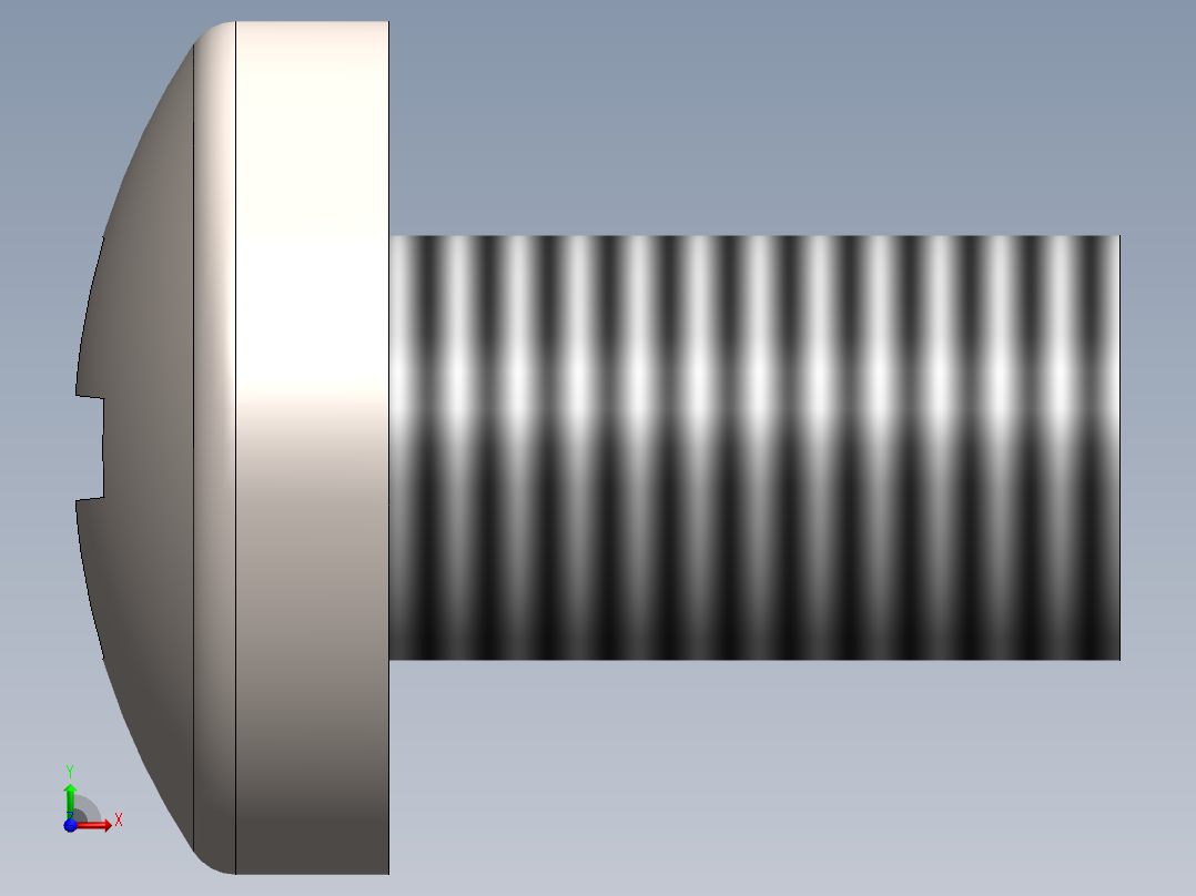 螺丝 M3.5 十字盘头-M3.5 x 6 Screw head.SLDPRT前视图