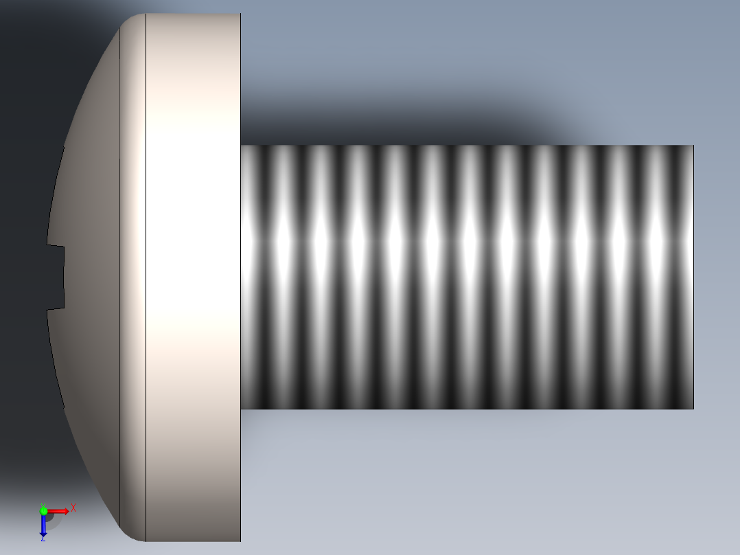 螺丝 M3.5 十字盘头-M3.5 x 6 Screw head.SLDPRT俯视图