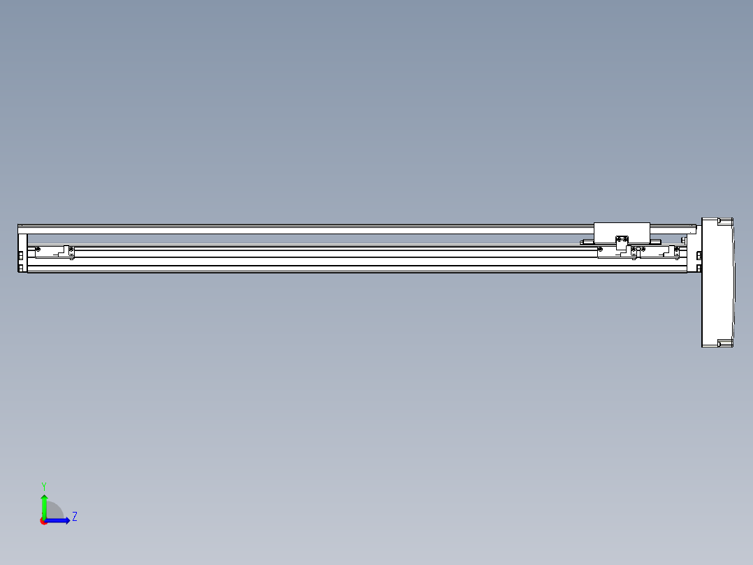 TPA-KNR-86E-1610C-L750A1-MP-BJ60-N3线性模块铝制底座左视图
