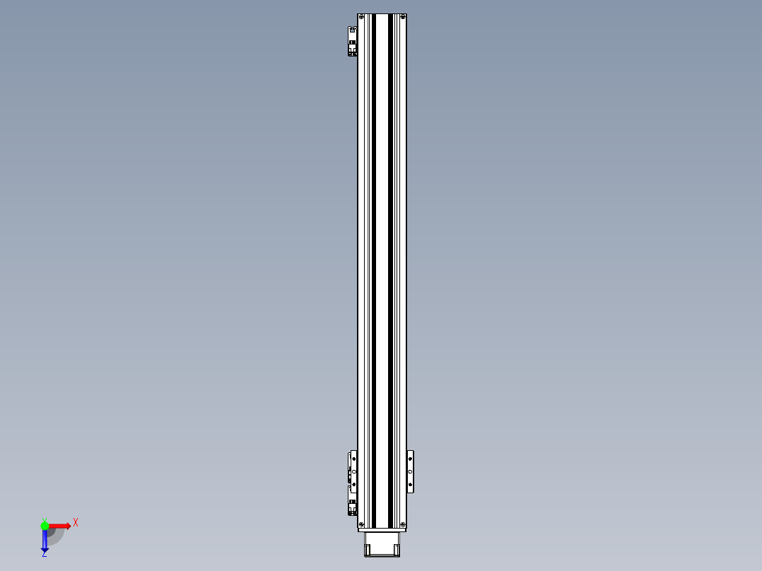 TPA-KNR-86E-1610C-L750A1-MP-BJ60-N3线性模块铝制底座俯视图