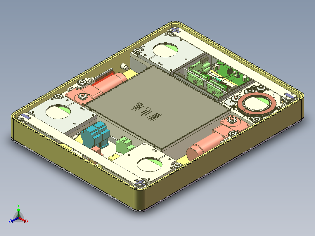 最薄AGV小车sw18可编辑正等轴测图
