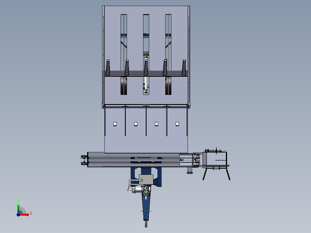 草捆堆垛机前视图