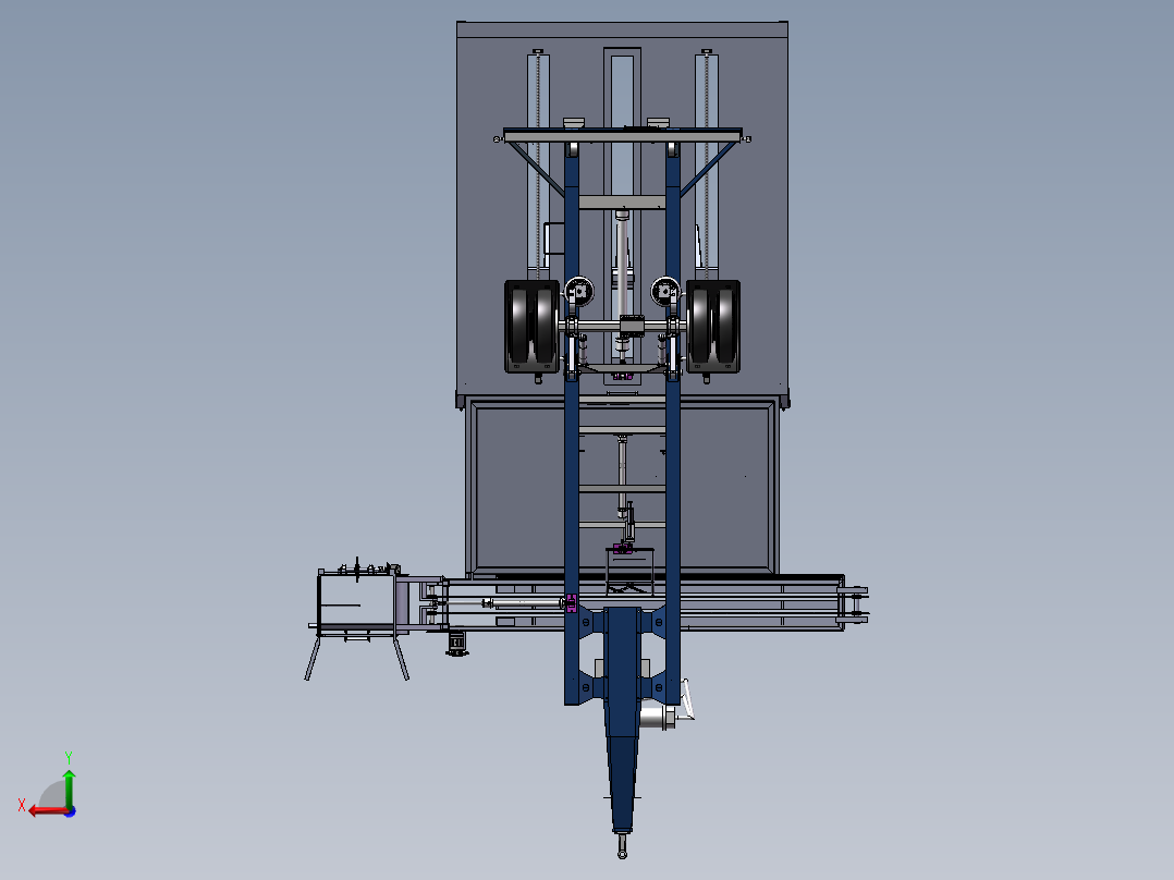 草捆堆垛机后视图