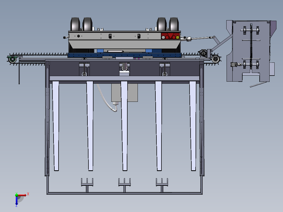 草捆堆垛机俯视图
