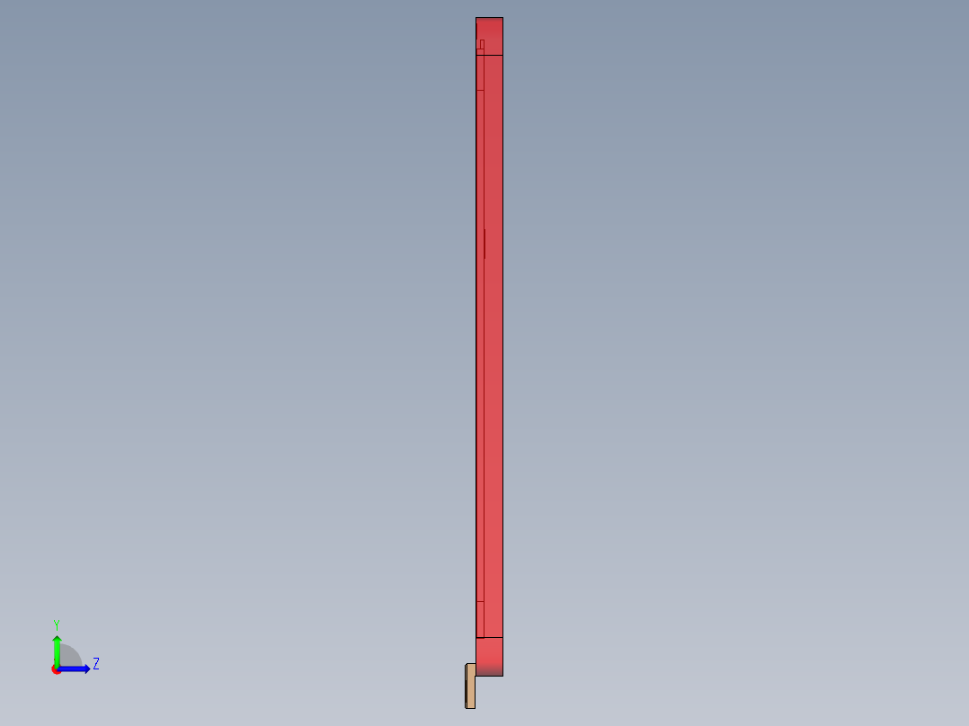 一款平板电脑外壳铣外观面程序模型左视图