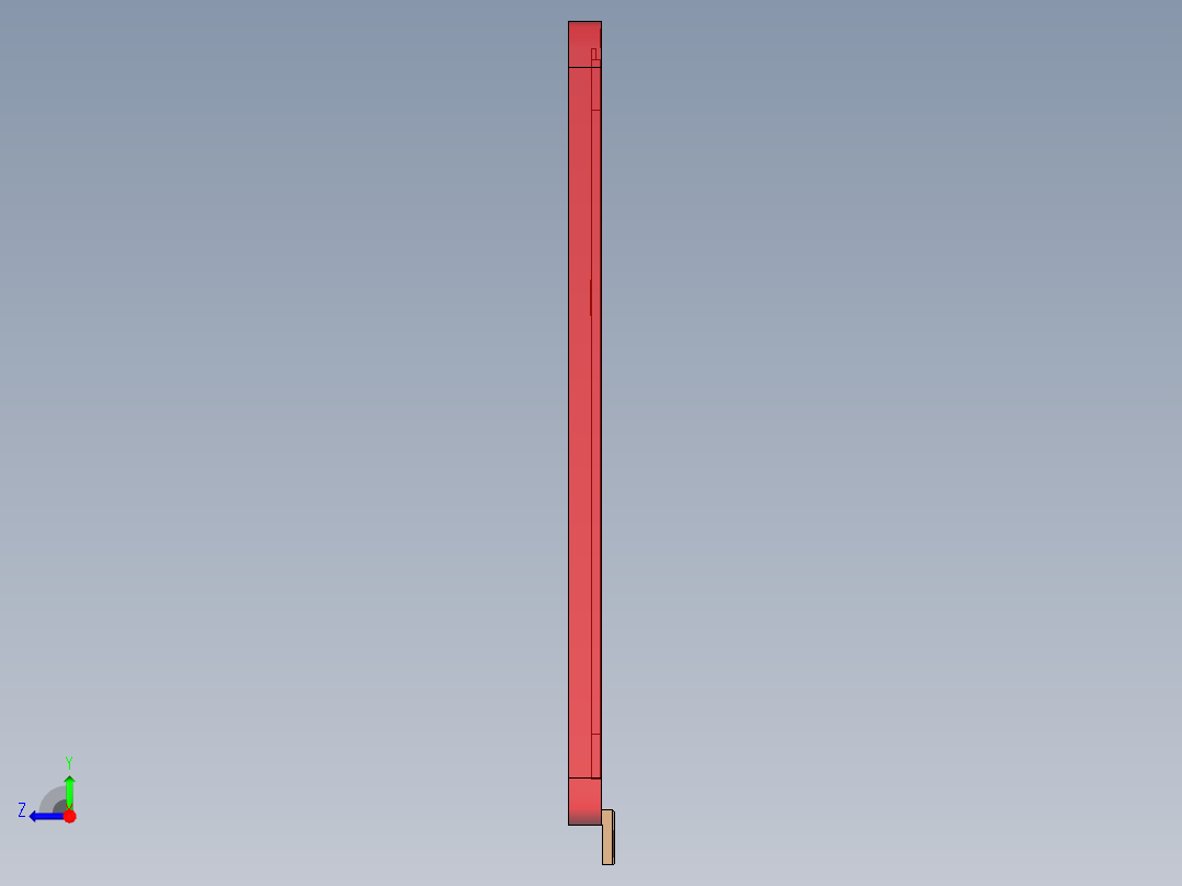一款平板电脑外壳铣外观面程序模型右视图