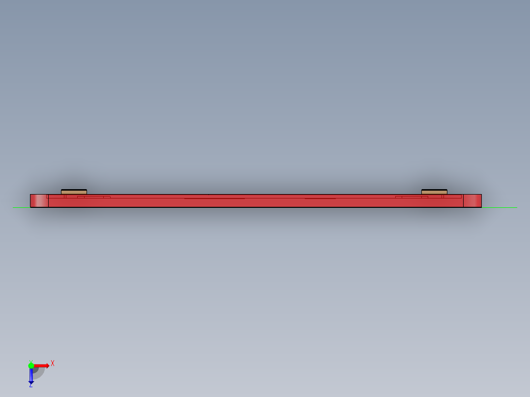 一款平板电脑外壳铣外观面程序模型俯视图