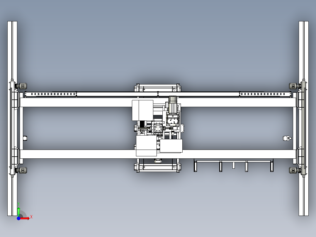 牵引车牵引装置前视图