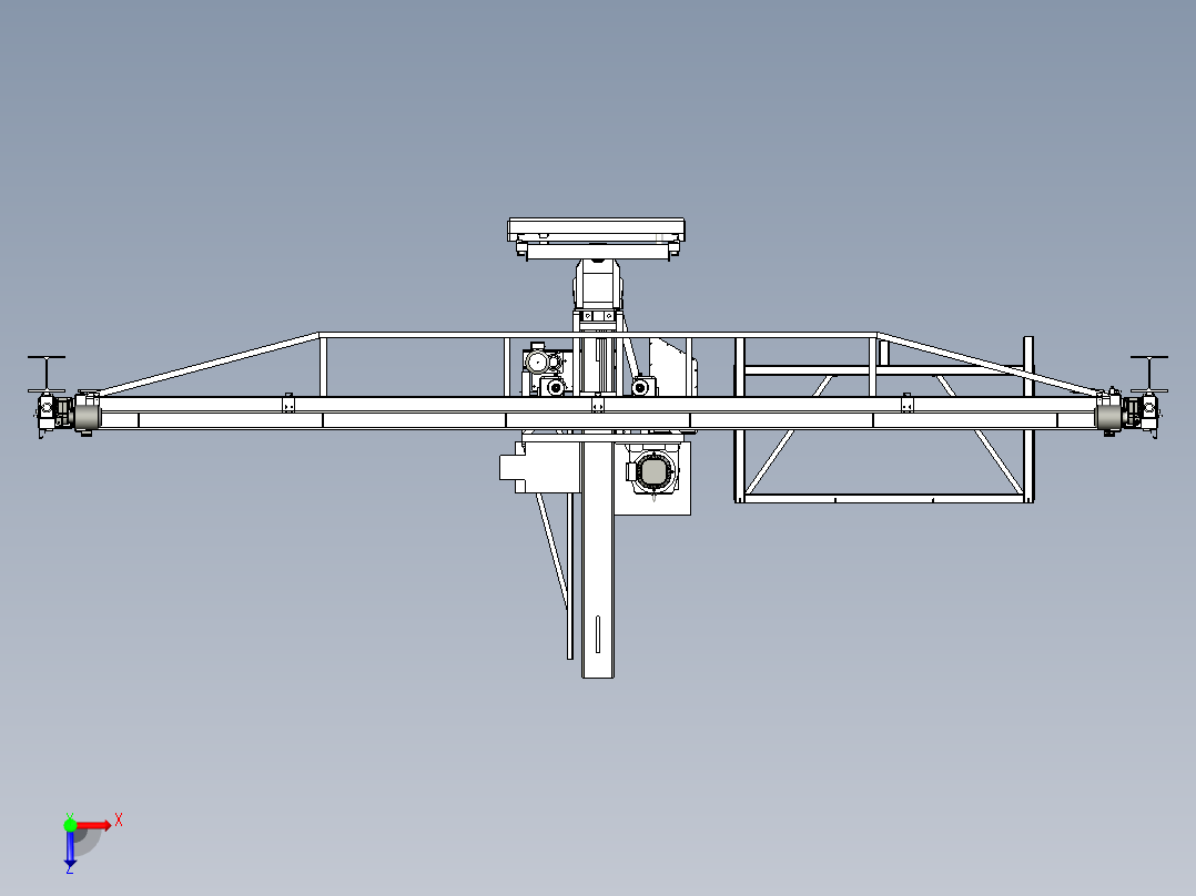 牵引车牵引装置俯视图