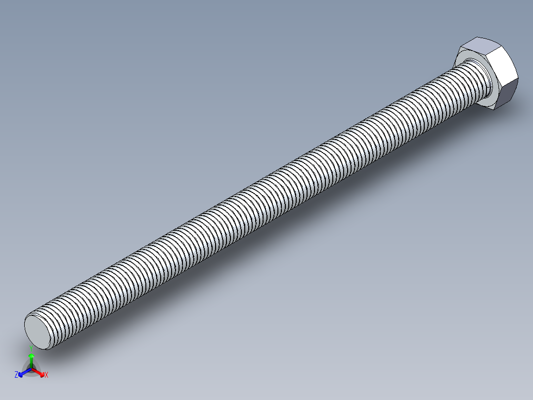 M20 六角头螺栓 DIN933主视图