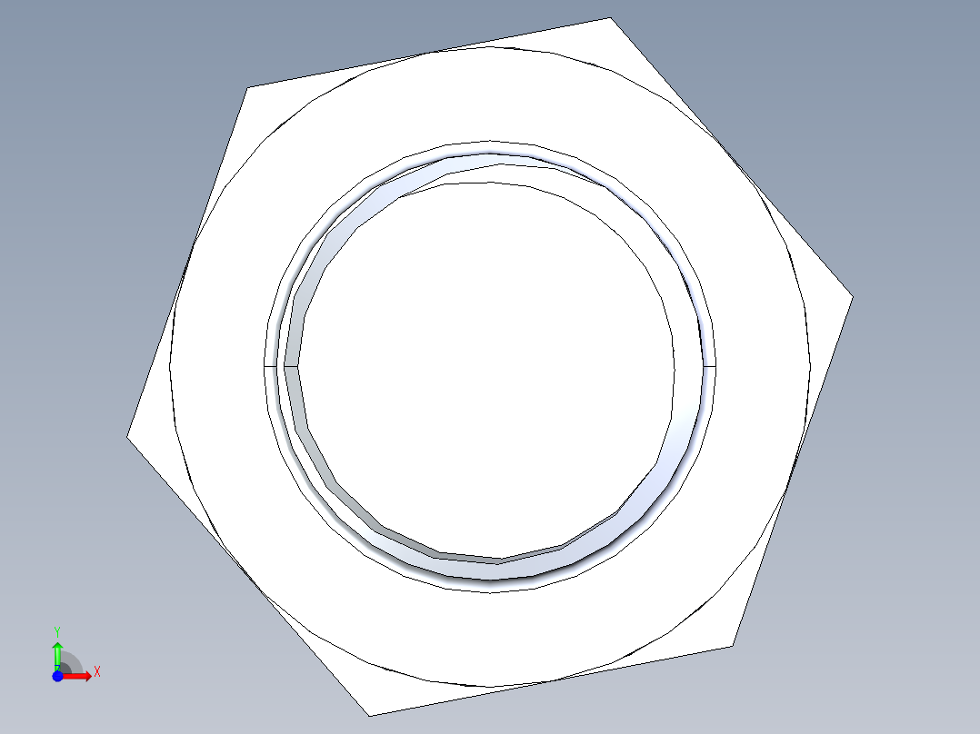 M20 六角头螺栓 DIN933前视图