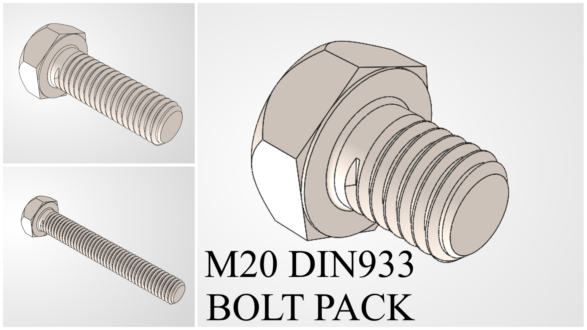 M20 六角头螺栓 DIN933