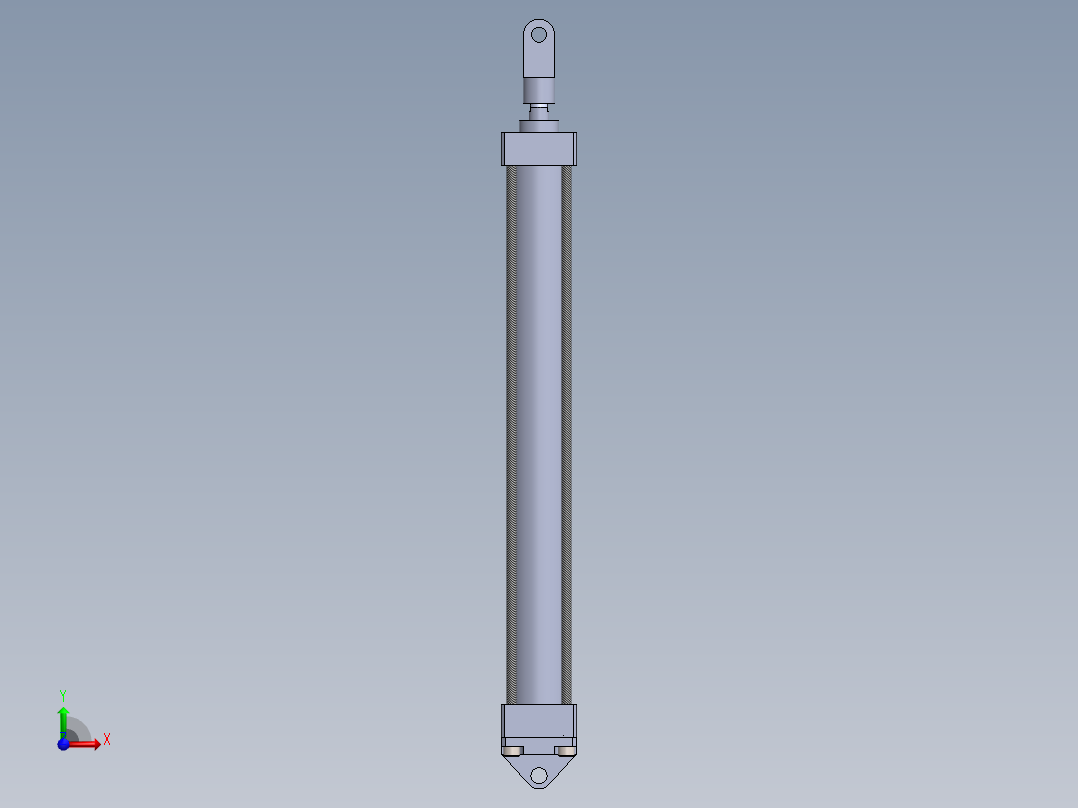 拉杆气缸（带库欣）40x16x400 mm前视图