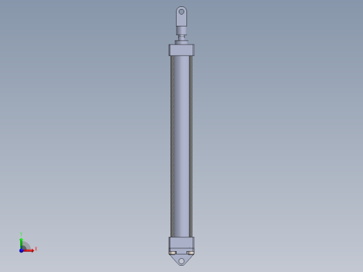 拉杆气缸（带库欣）40x16x400 mm前视缩略图