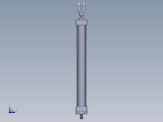 拉杆气缸（带库欣）40x16x400 mm左视缩略图