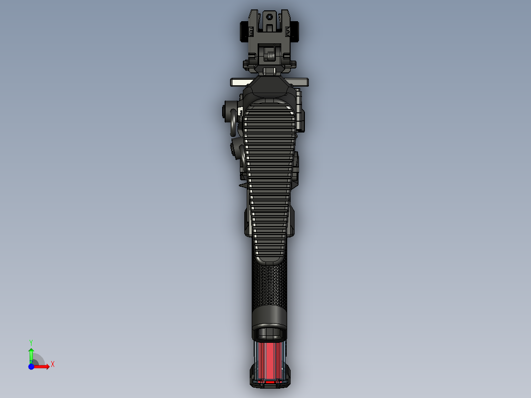 手枪左轮冲锋枪老式狙击步枪设计3D图纸wz-2022-rifle STP前视图