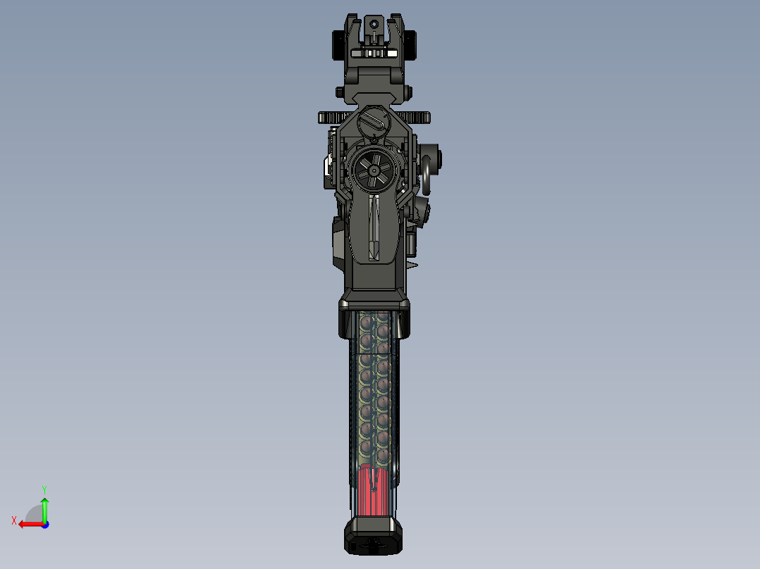 手枪左轮冲锋枪老式狙击步枪设计3D图纸wz-2022-rifle STP后视图