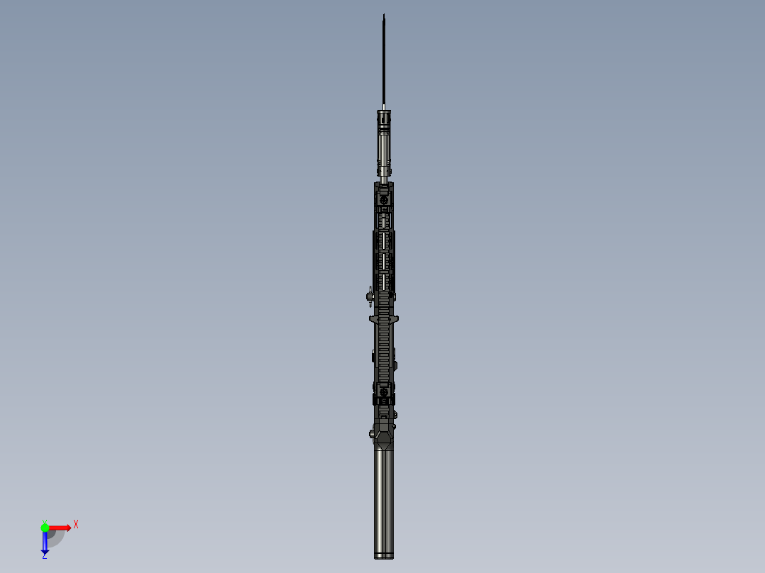 手枪左轮冲锋枪老式狙击步枪设计3D图纸wz-2022-rifle STP俯视图