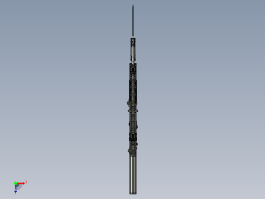 手枪左轮冲锋枪老式狙击步枪设计3D图纸wz-2022-rifle STP俯视缩略图