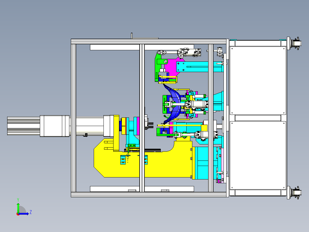 自动冲孔机左视图